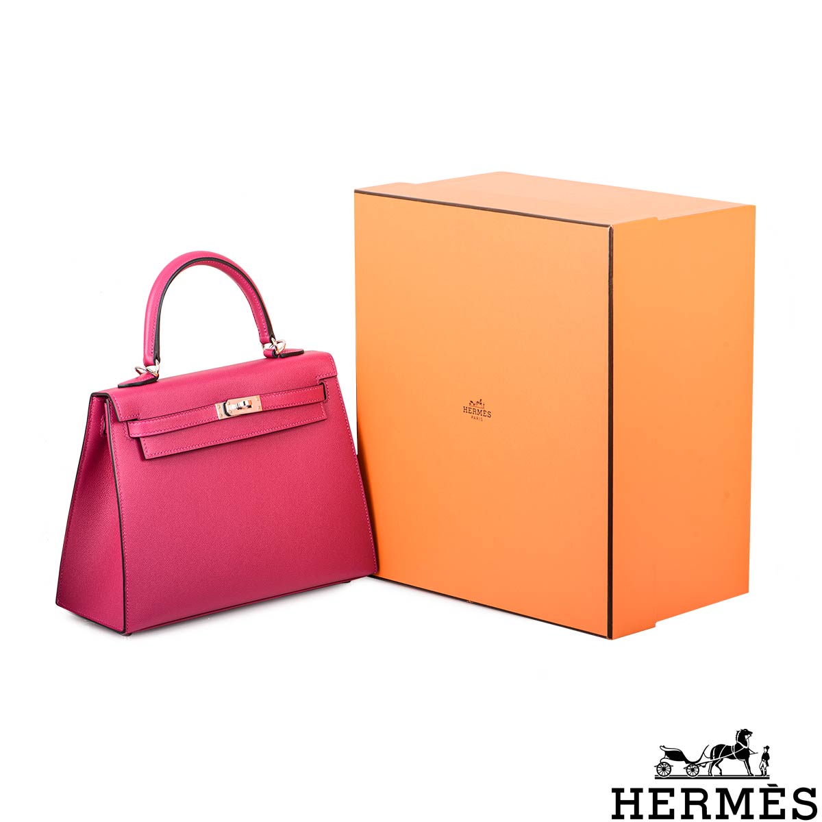 Hermes Kelly II 28 Sellier Verso Veau Epsom AJ Rouge Grenat Rose Pourpre | Hermes Bags